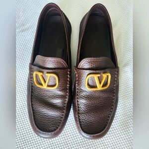 Valentino Garavani leather driver slip on loafers MYtheresa